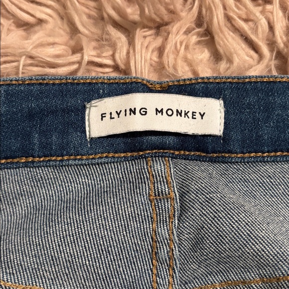 Flying Monkey Crop Distressed High Rise Denim - Picture 6 of 12